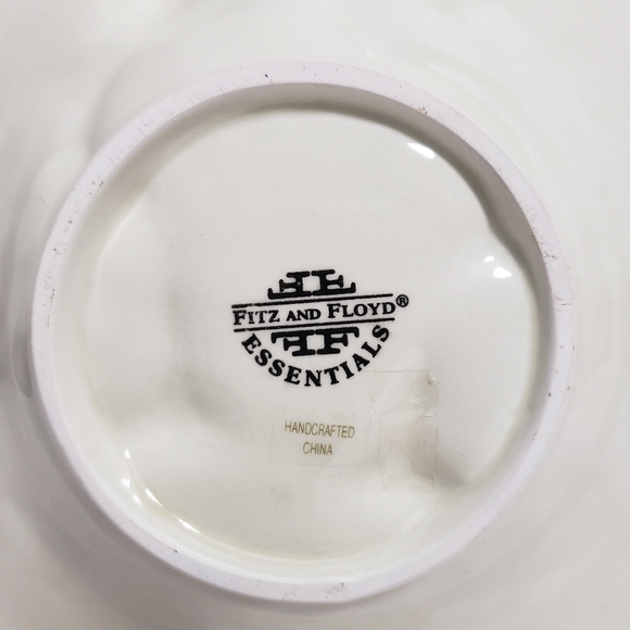 Fitz and Floyd Essentials Candy Bowl Holiday Wreath 9" Gold Trim In Original Box - Picture 7 of 8